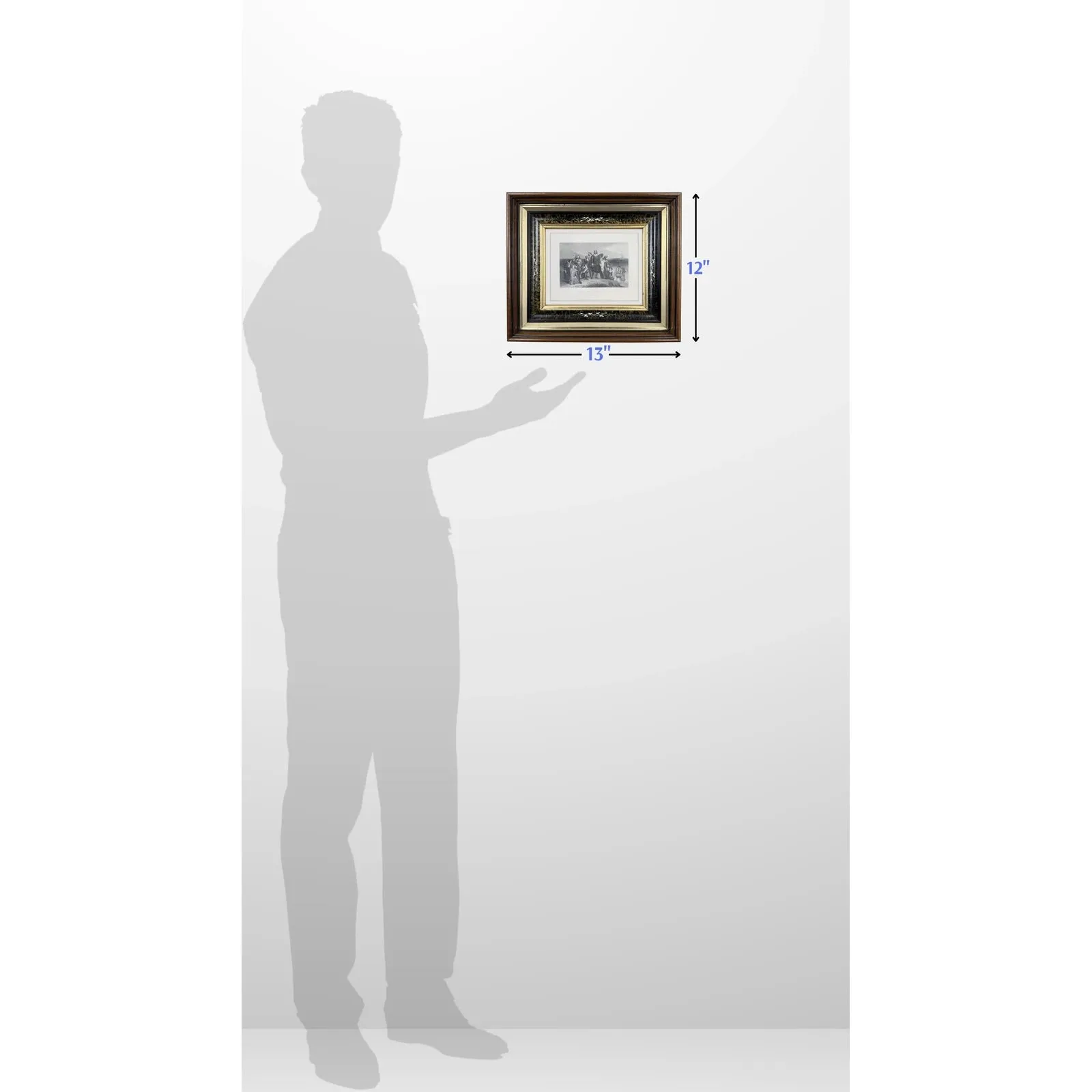 1856 "The First Landing of the Pilgrims" — In a beautiful, antique frame