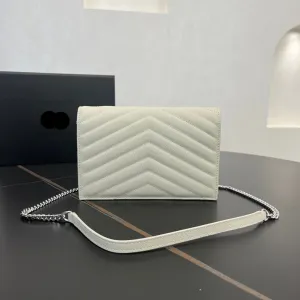 19cm Milk Silver Chain Ball Pattern Leather Envelope Package 393953