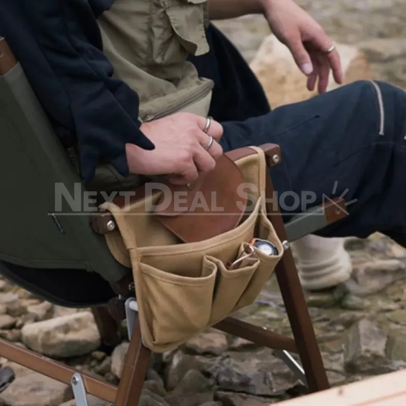 2 Pcs - Camping Chair Armrest Storage Bag