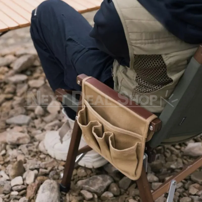2 Pcs - Camping Chair Armrest Storage Bag