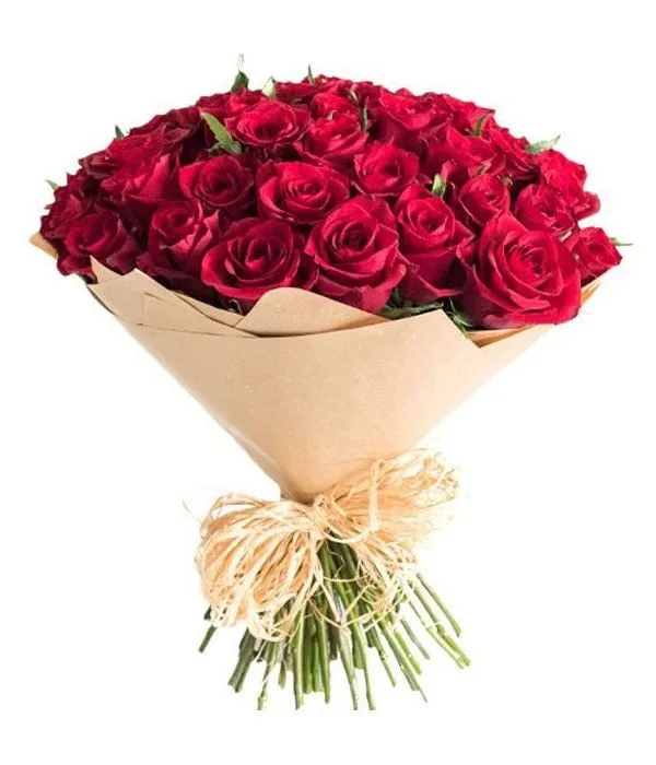 24 Red Roses Hand Tied