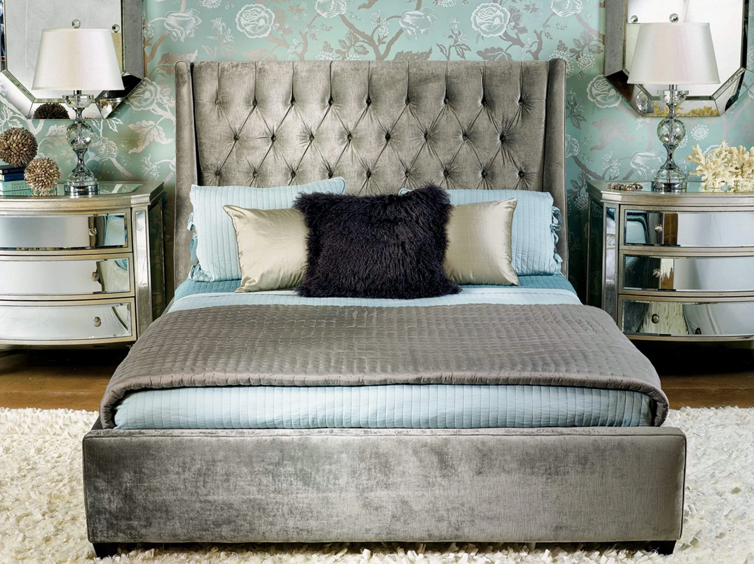 Amelia Bed, Brussels Charcoal