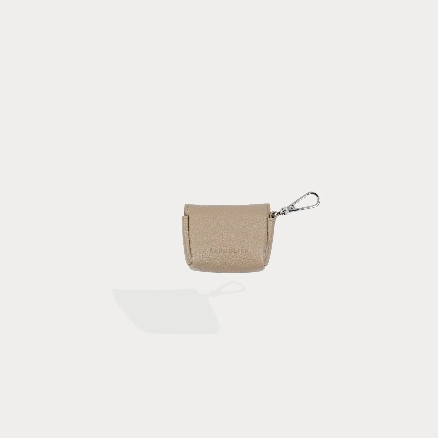 Avery AirPods Clip-On Pouch - Light Taupe/Silver