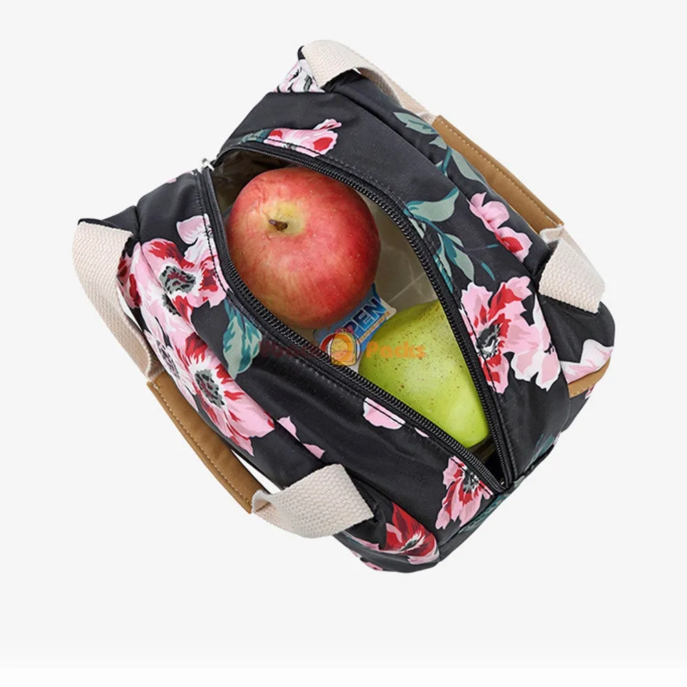 Back to School Backpack Set for Girls 3 Pieces Floral Prints School Bag with USB Charging Port