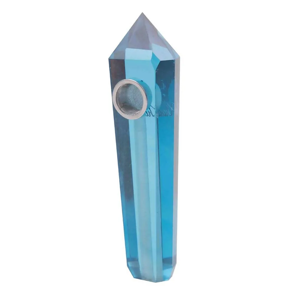 Blue Crystal Quartz Pipe