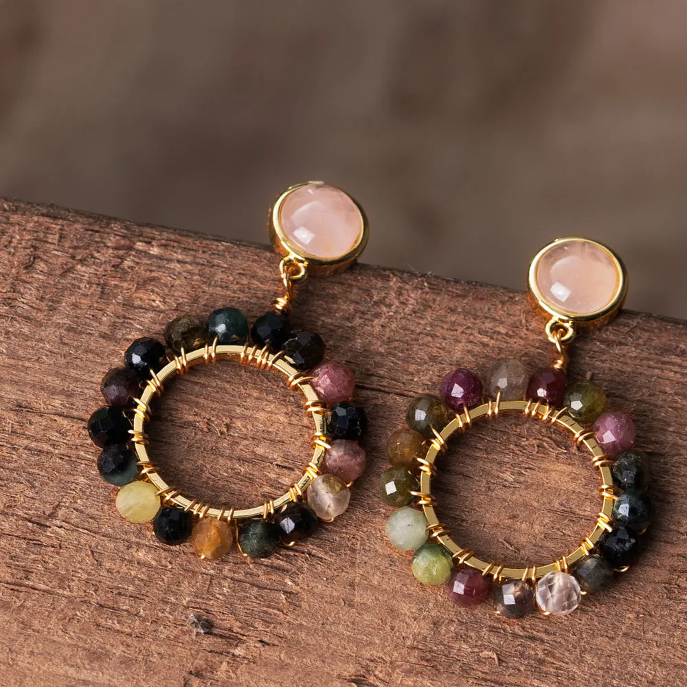 Bouquet Onyx and Mix Stone Earrings