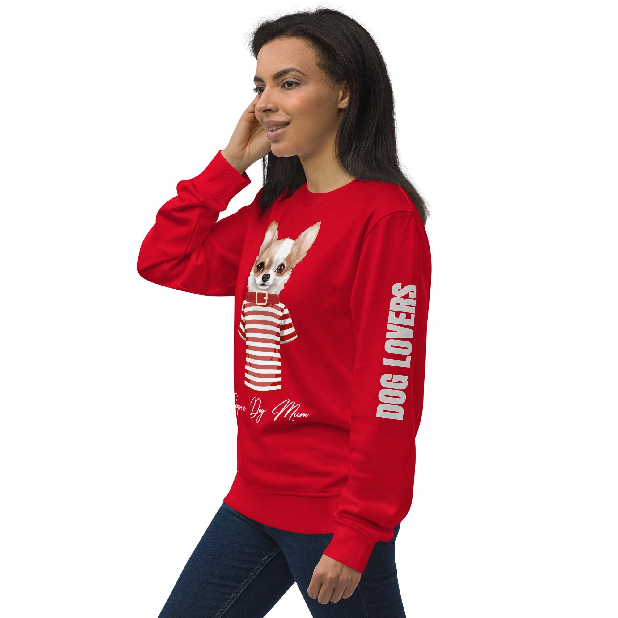 Chihuahua super dog mum, Unisex organic sweatshirt