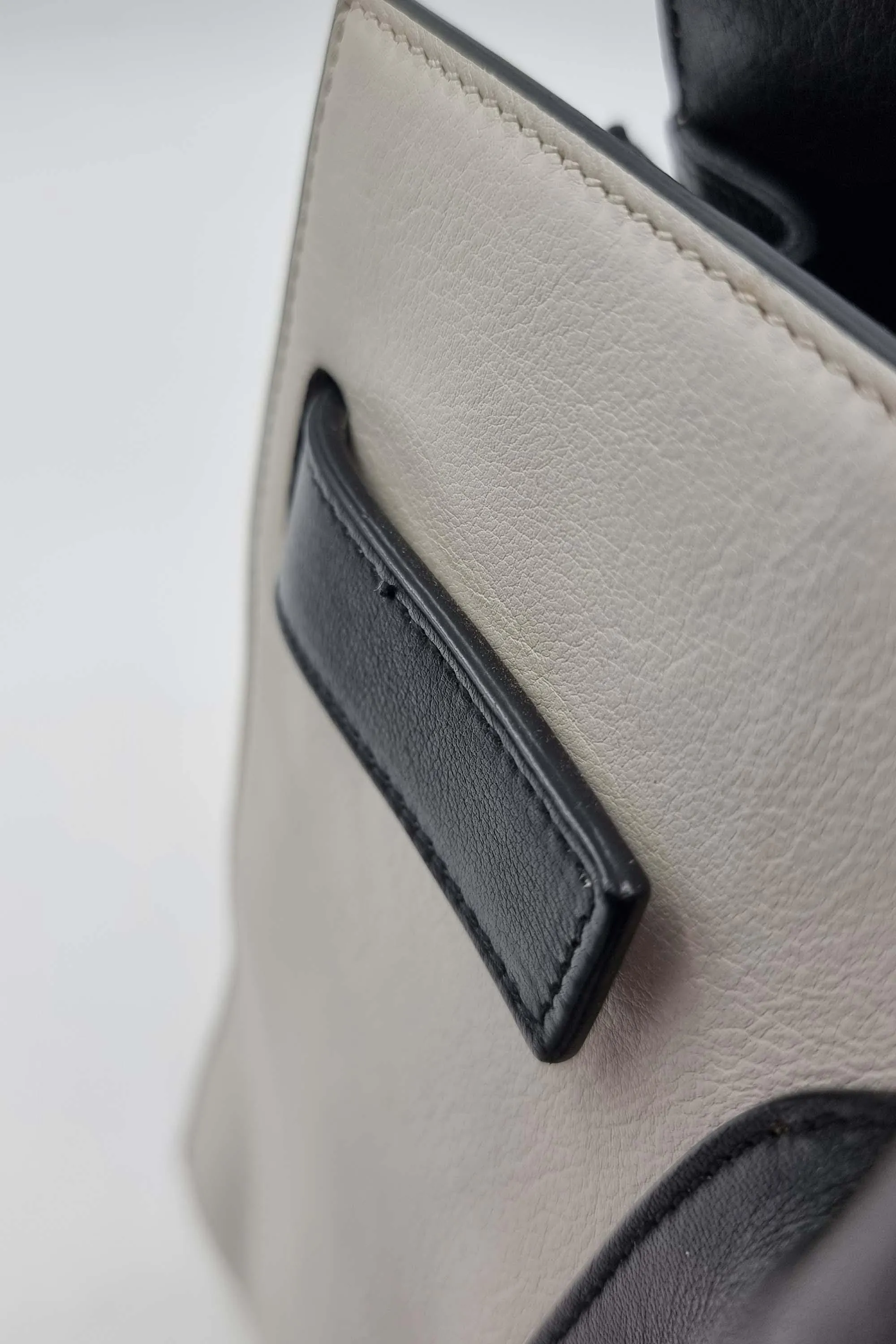 Classic Small Sac De Jour Bicolor White