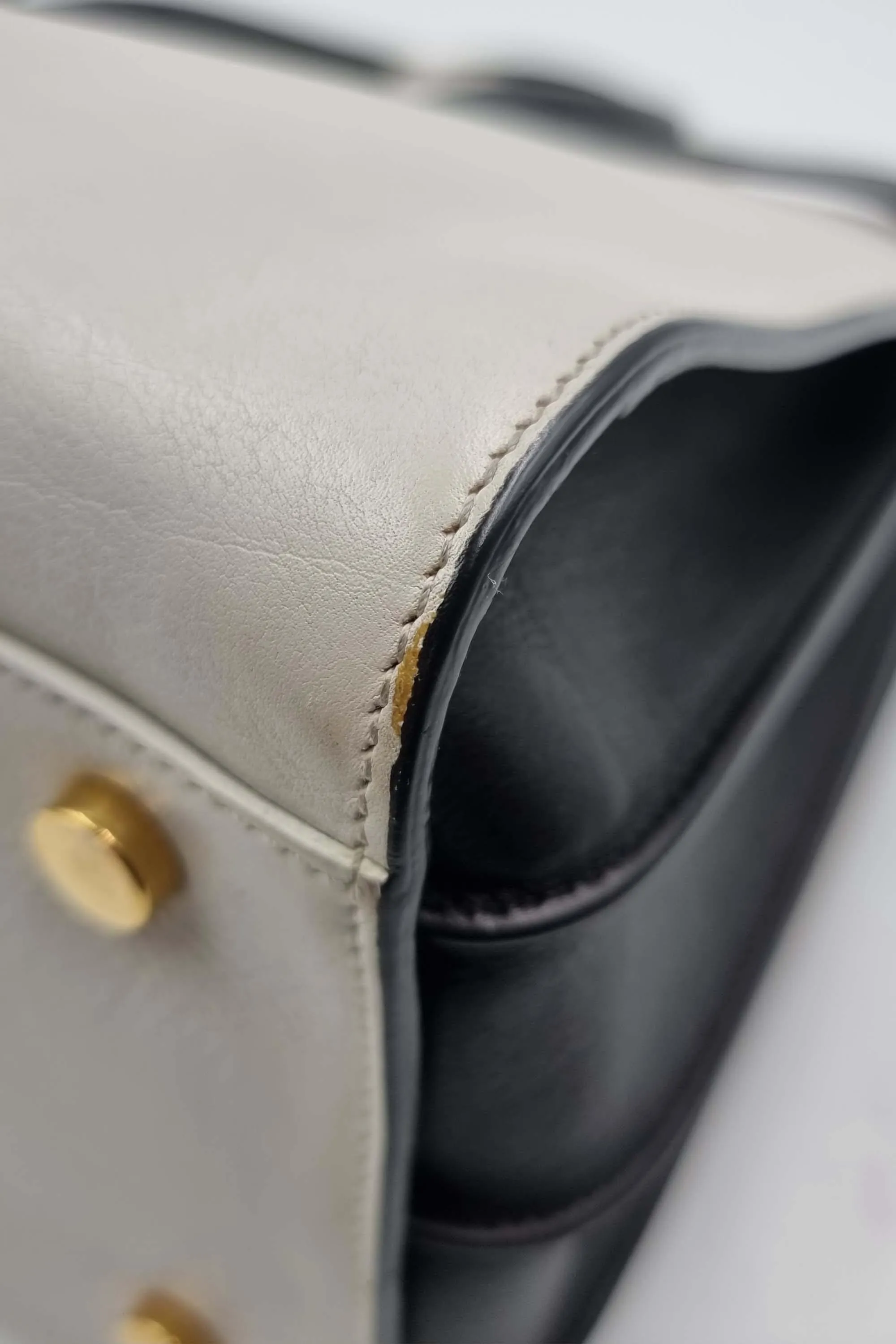 Classic Small Sac De Jour Bicolor White