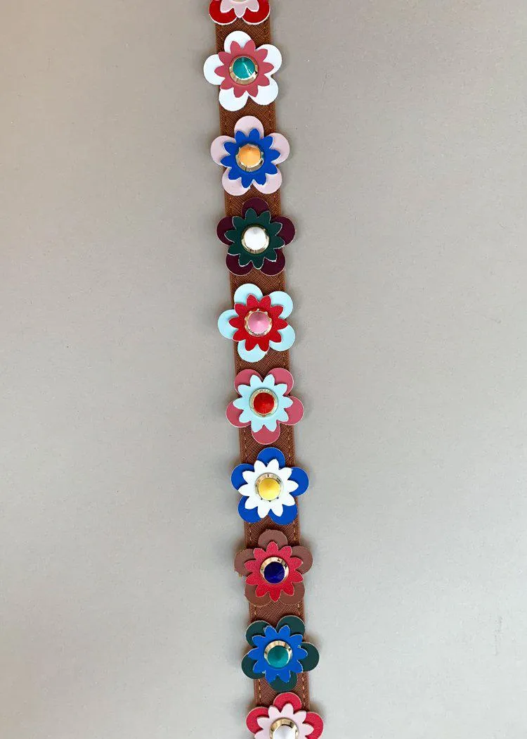 Clearly Flower Multi Saddle Bag Strap-***FINAL SALE***