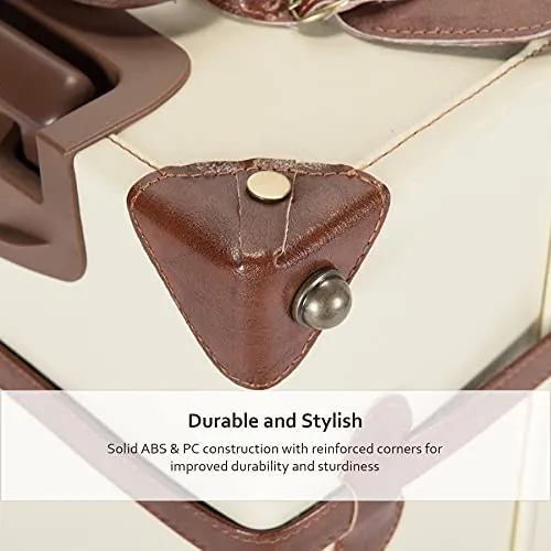 CO-Z Premium Vintage Luggage Set 24 Inches TSA Locks Wheel Suitcase with 12 Inches Hand Bag (Beige)