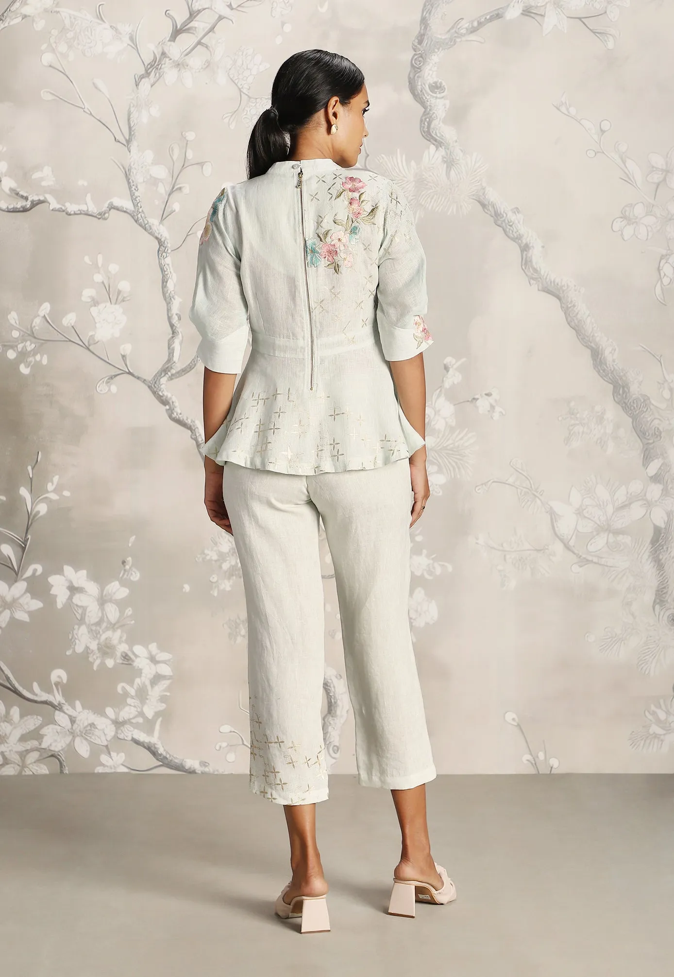 Corsage Peplum Co-Ord Set