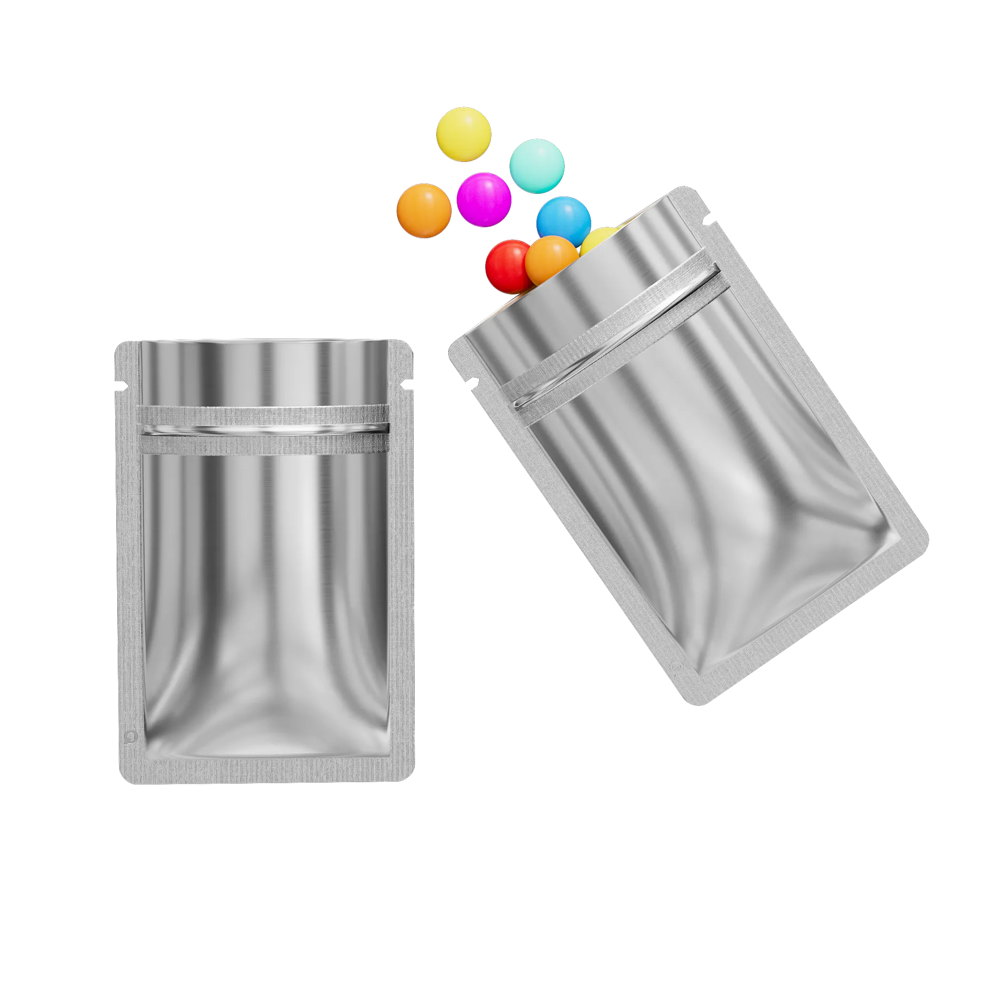 Custom Printed:6x9cm Flat Bottom Round Corner Snack Sweets Packaging Aluminum Foil Heat Seal Zip Lock Mylar Storage Bags