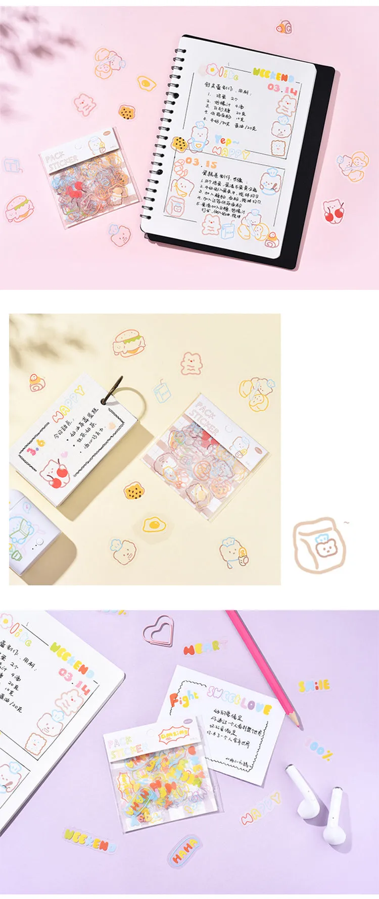 Cute DIY Scrapbooking Pack Stickers