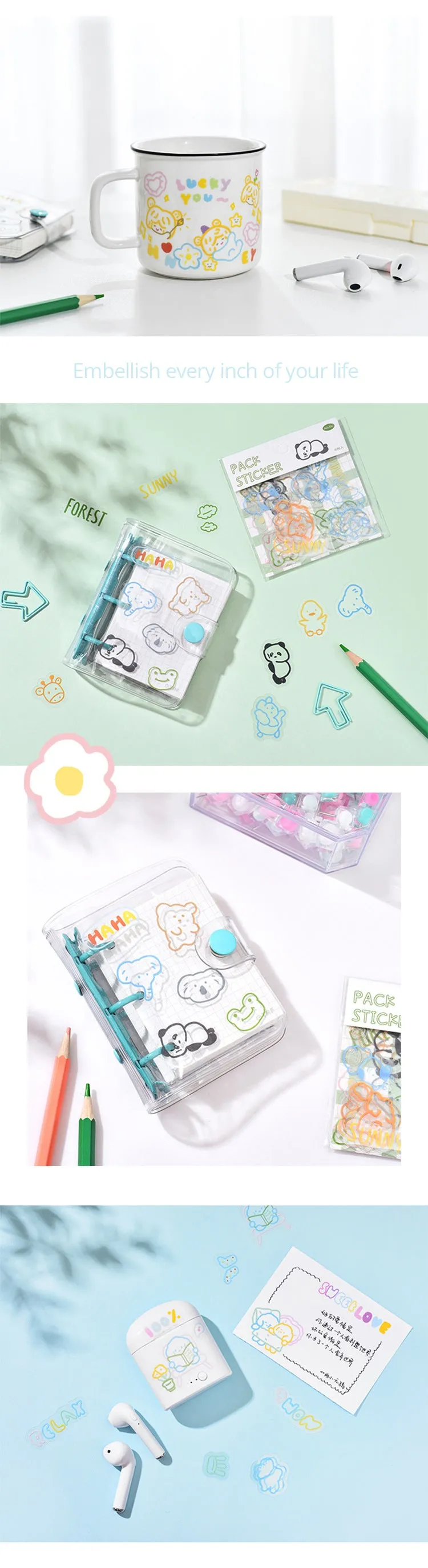 Cute DIY Scrapbooking Pack Stickers