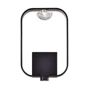 Dagmar 14 in. LED Armed Sconce Black finish