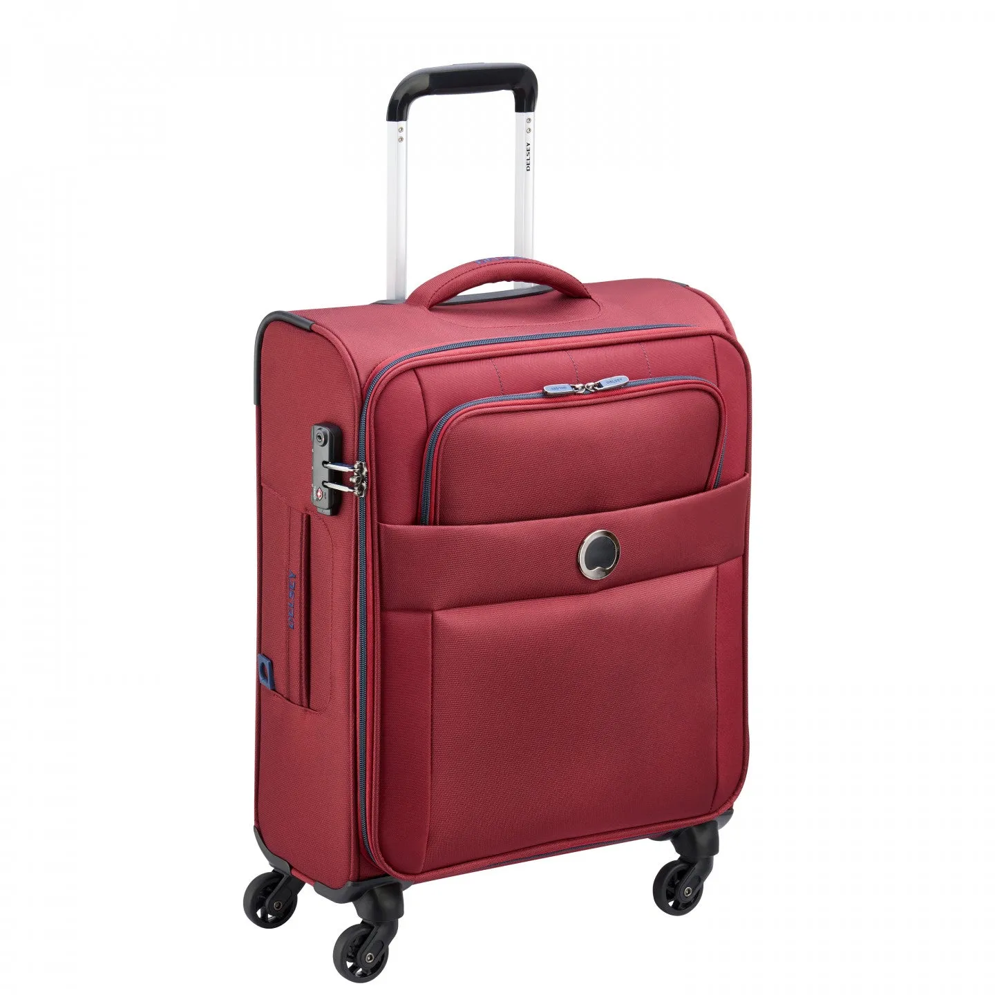 Delsey Paris Cuzco 4W Red Soft Suitcase- set of 3