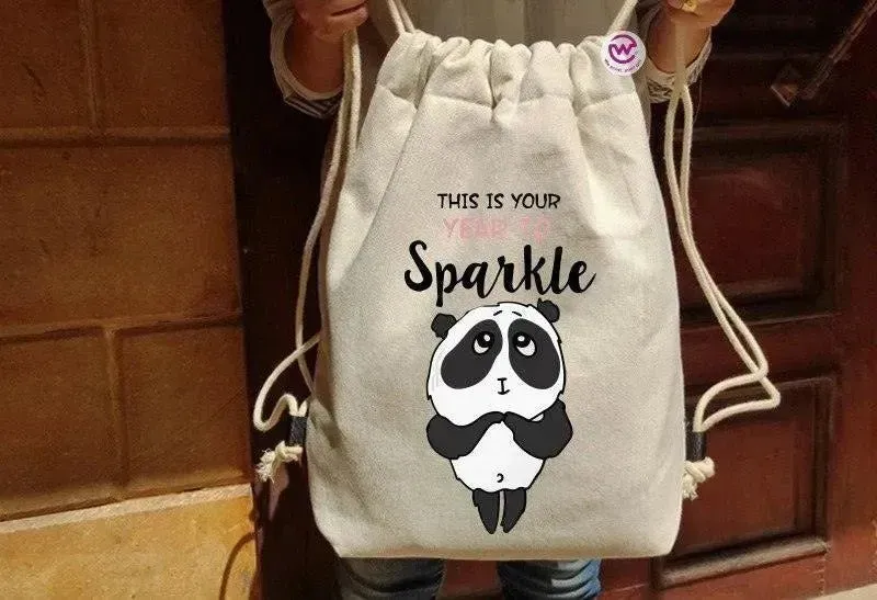 Drawstring Bag - Panda