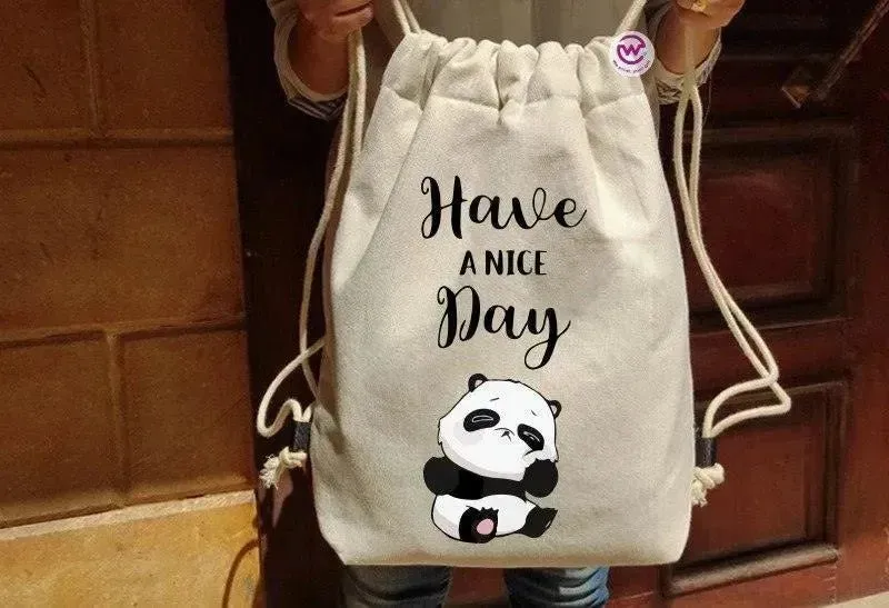 Drawstring Bag - Panda