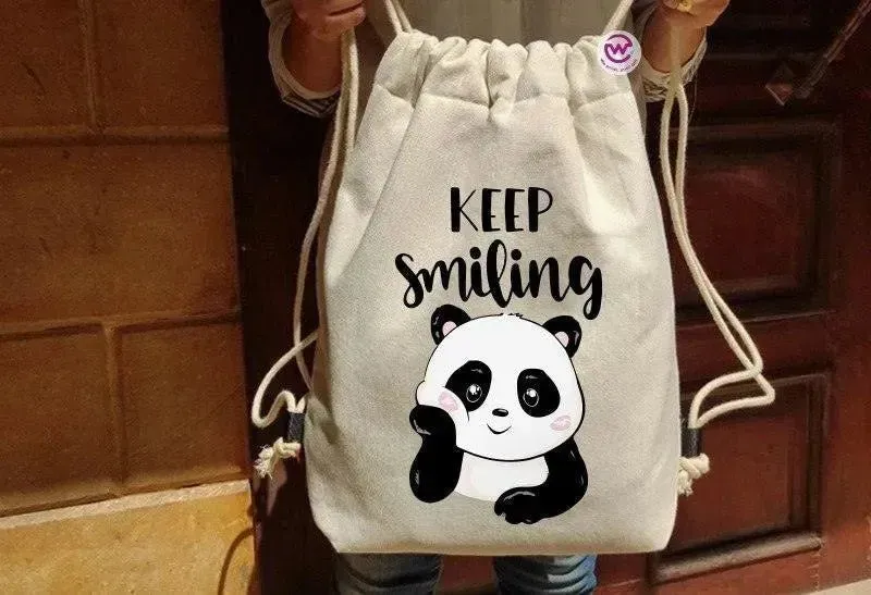 Drawstring Bag - Panda