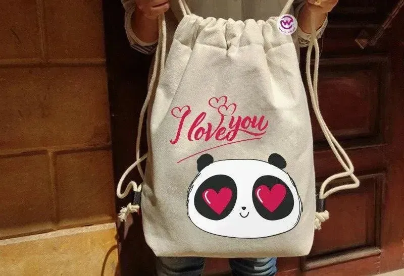 Drawstring Bag - Panda