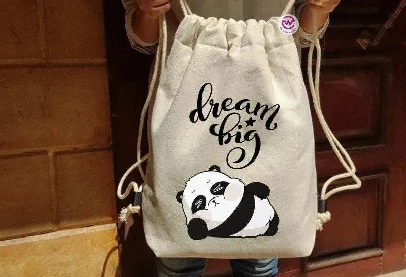 Drawstring Bag - Panda