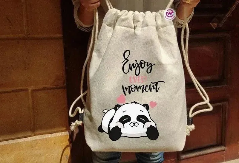 Drawstring Bag - Panda