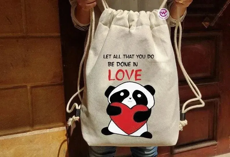 Drawstring Bag - Panda