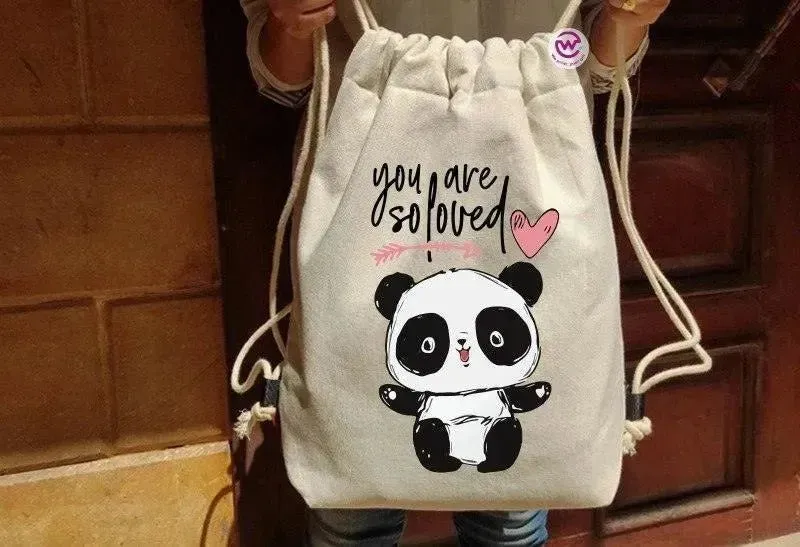 Drawstring Bag - Panda
