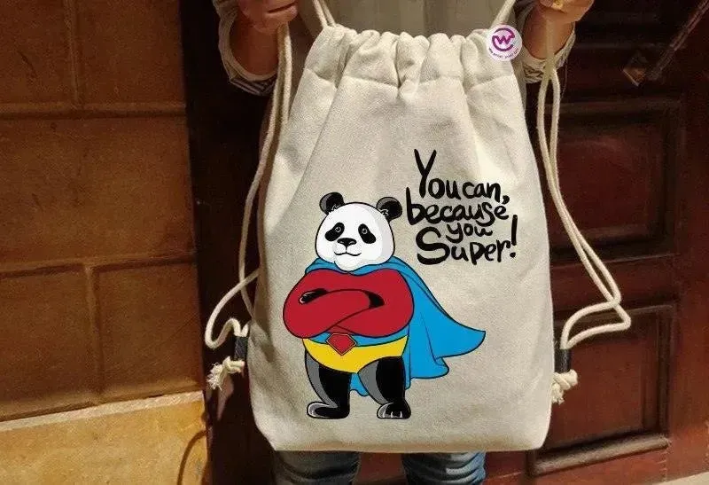 Drawstring Bag - Panda