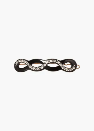 Elodie Vintage French Barrette -- Black