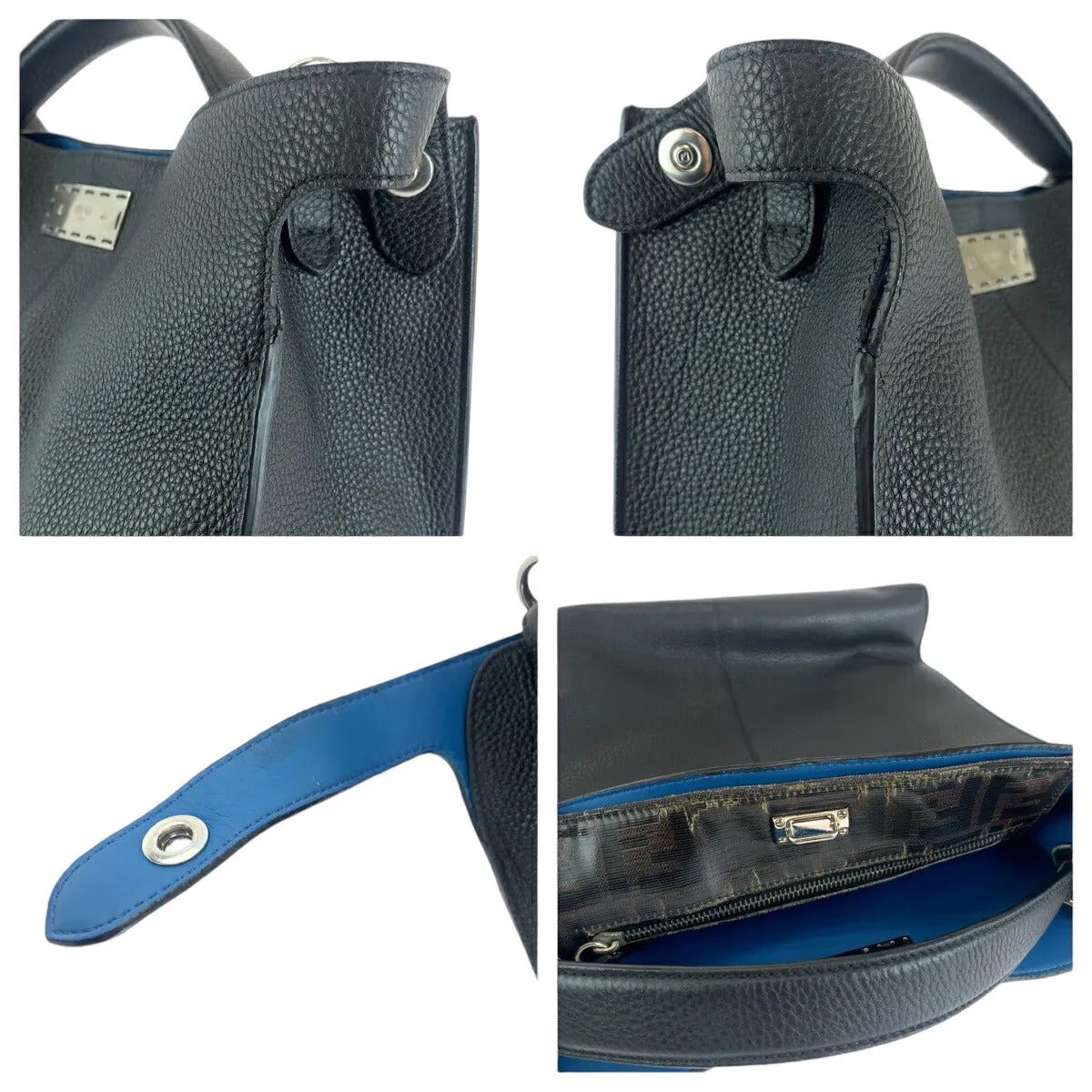 Fendi Peekaboo X-Lite Leather Briefcase