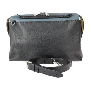 Fendi Selleria  blue yellow Leather Briefcase ()
