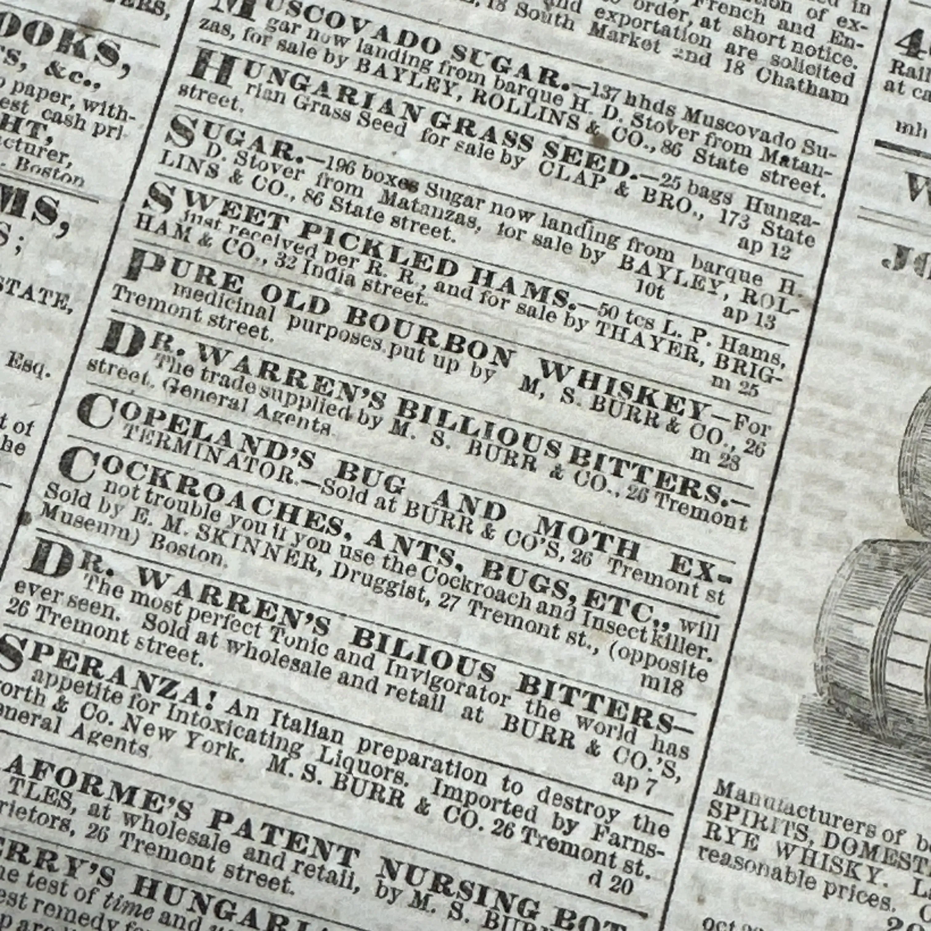Framed April 17, 1865 newspaper reporting Lincoln's Assassination and Death