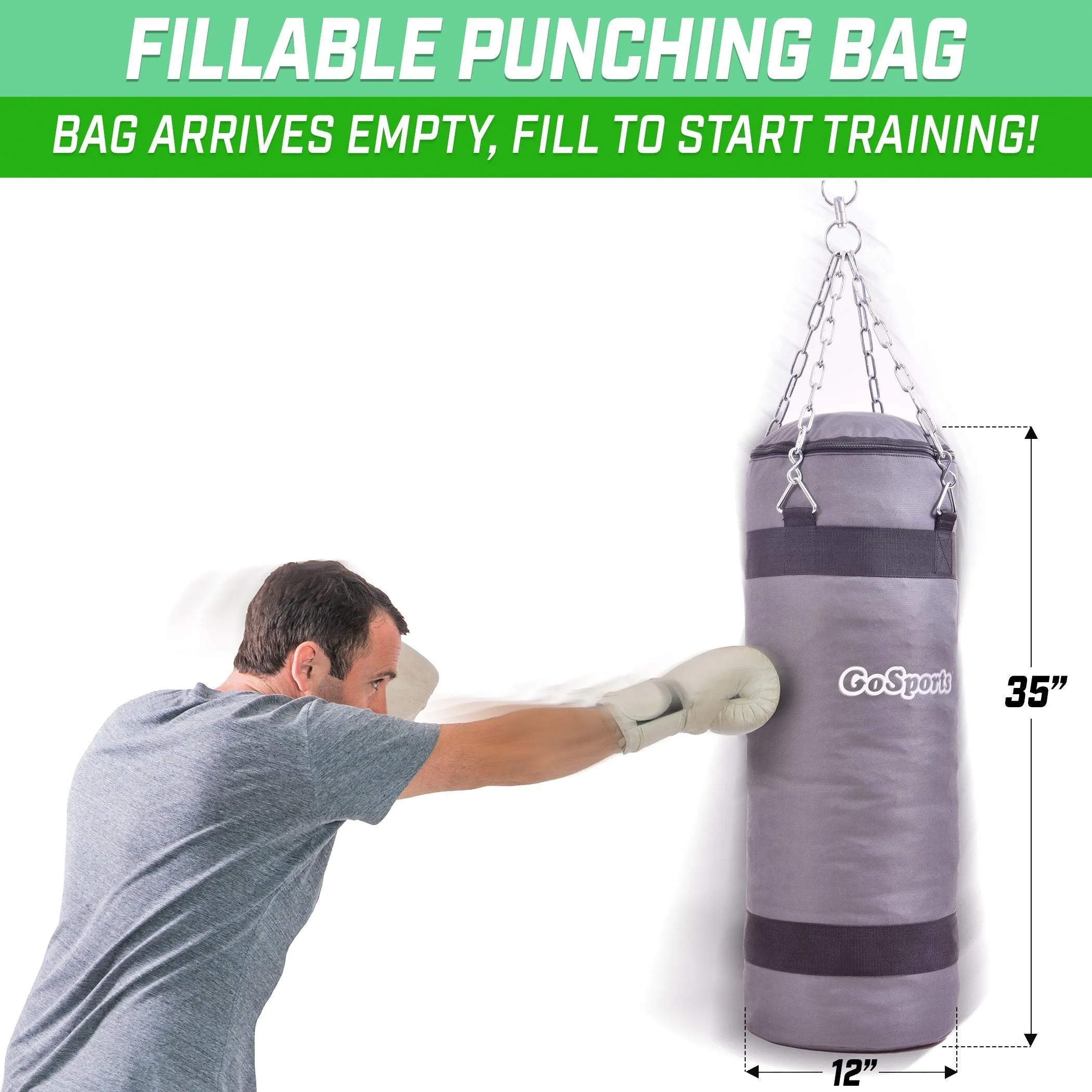 GoSports Fillable Punching Bag Training Aid