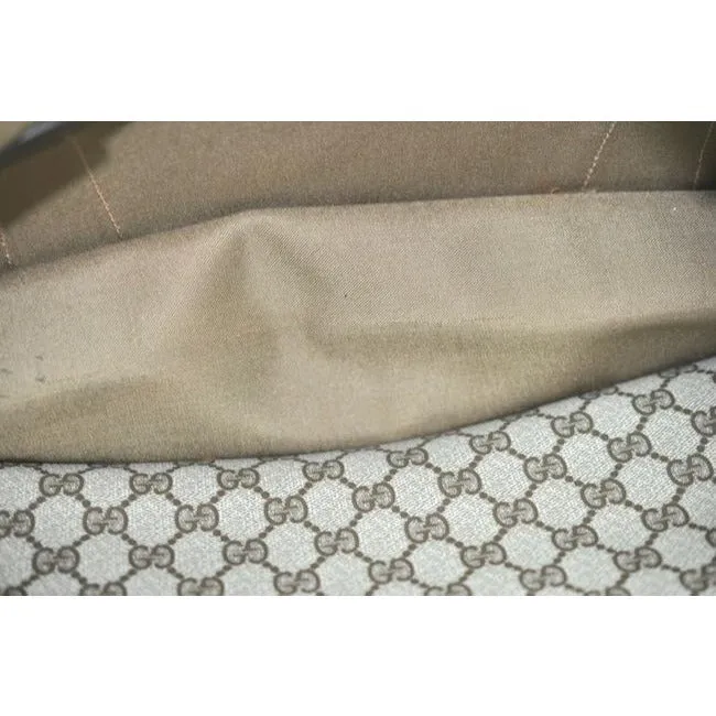 Gucci Tote W Guccissima Print Sherry Line Xxl Overnight Satcheltote W Wide Stripe Brown G Logoredgre