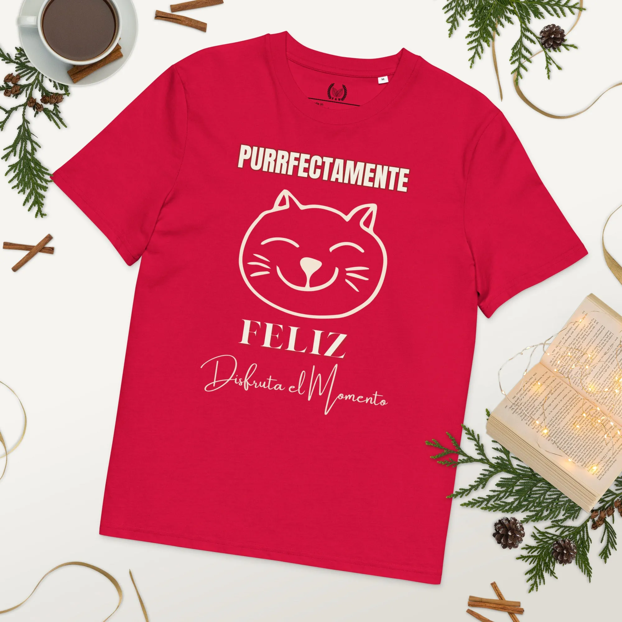 Happy Cat T-Shirt | Purrfectly Happy, Vegan & Organic
