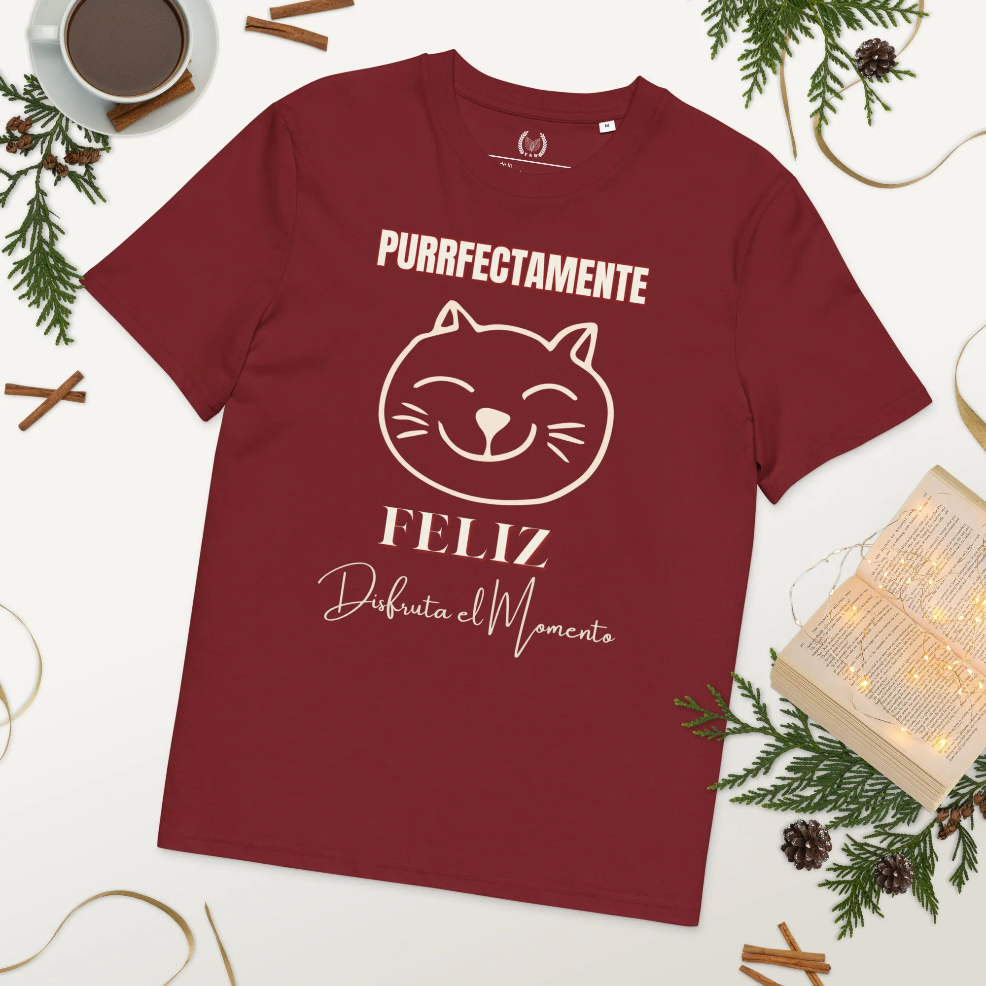 Happy Cat T-Shirt | Purrfectly Happy, Vegan & Organic
