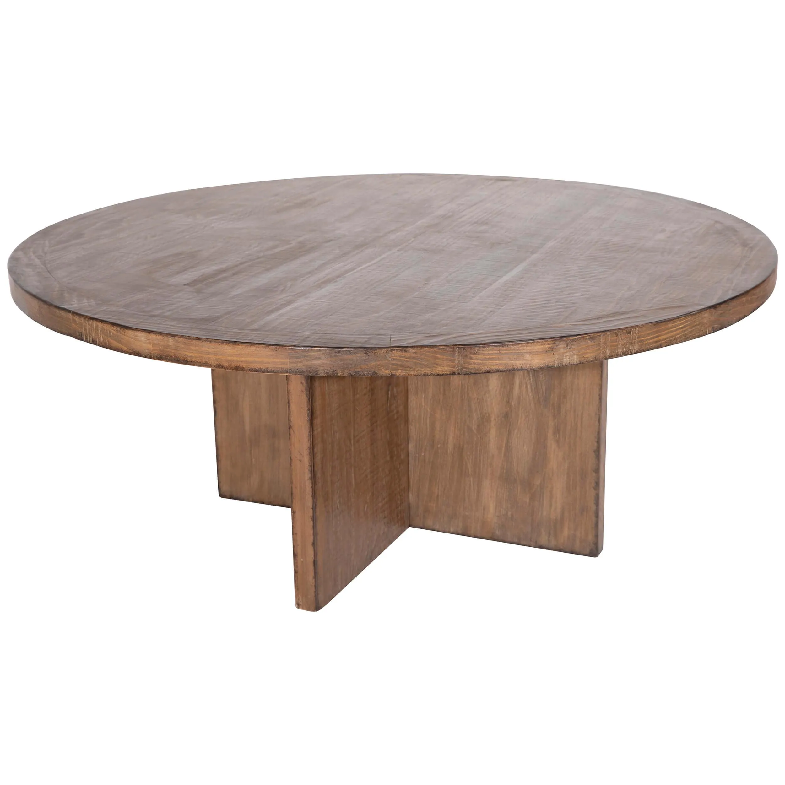 Harley Round Dining Table, Medium Brown