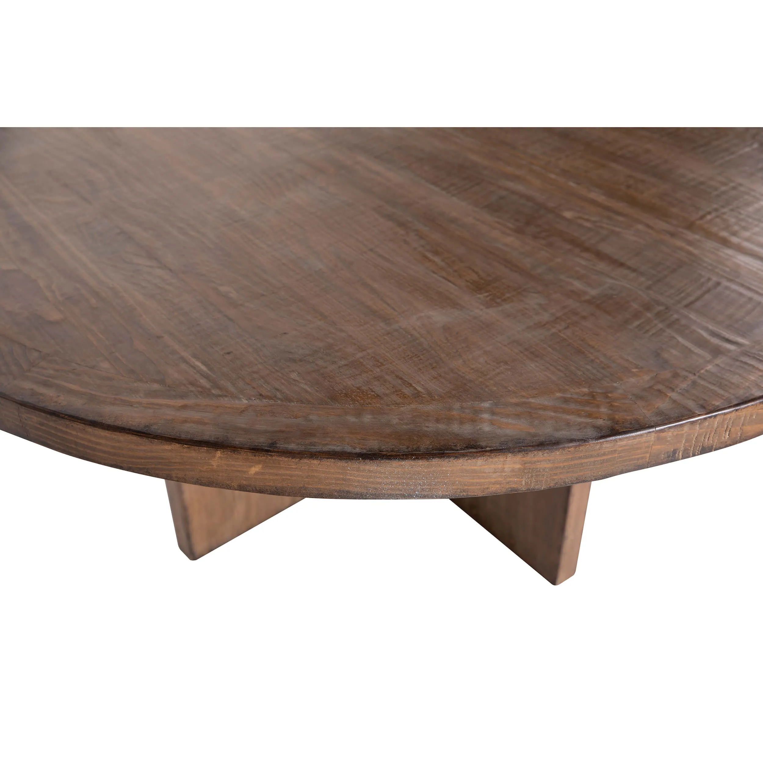Harley Round Dining Table, Medium Brown