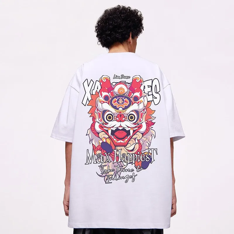 Heavy weight cotton short sleeved men's oversize uni