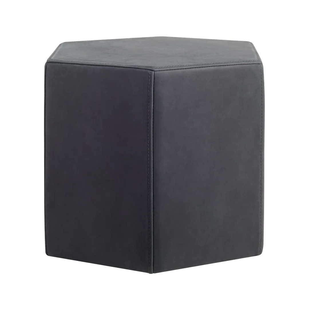 Hecks Leather Ottoman