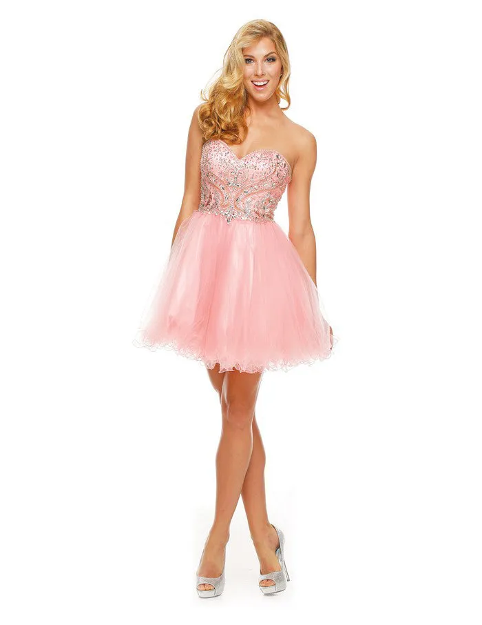 Jeweled Bodice Short Dress—Cocktail & Homecoming