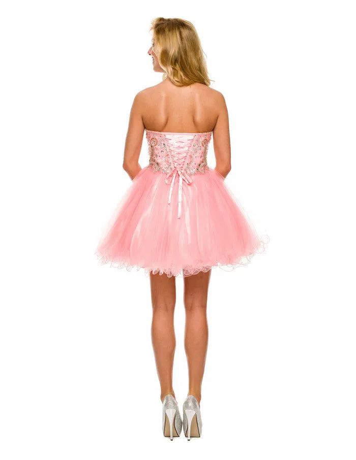 Jeweled Bodice Short Dress—Cocktail & Homecoming
