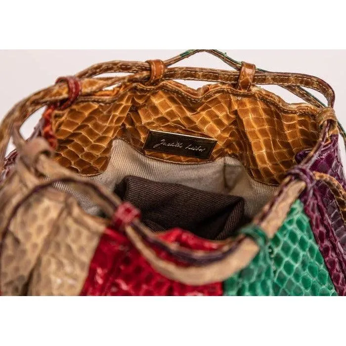 JUDITH LEIBER Multicolored Snakeskin Beach Ball Shoulder Bag, 1980s