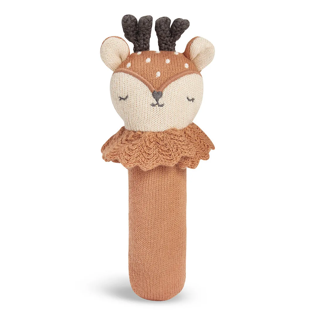 Knit Stick Rattle - Dainty Deer