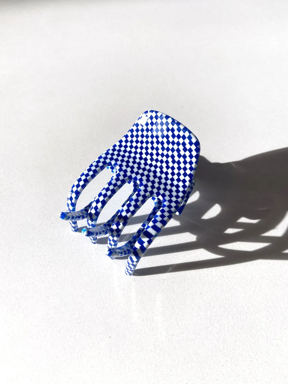 Large Checkered Claw Clip | Eco-Friendly