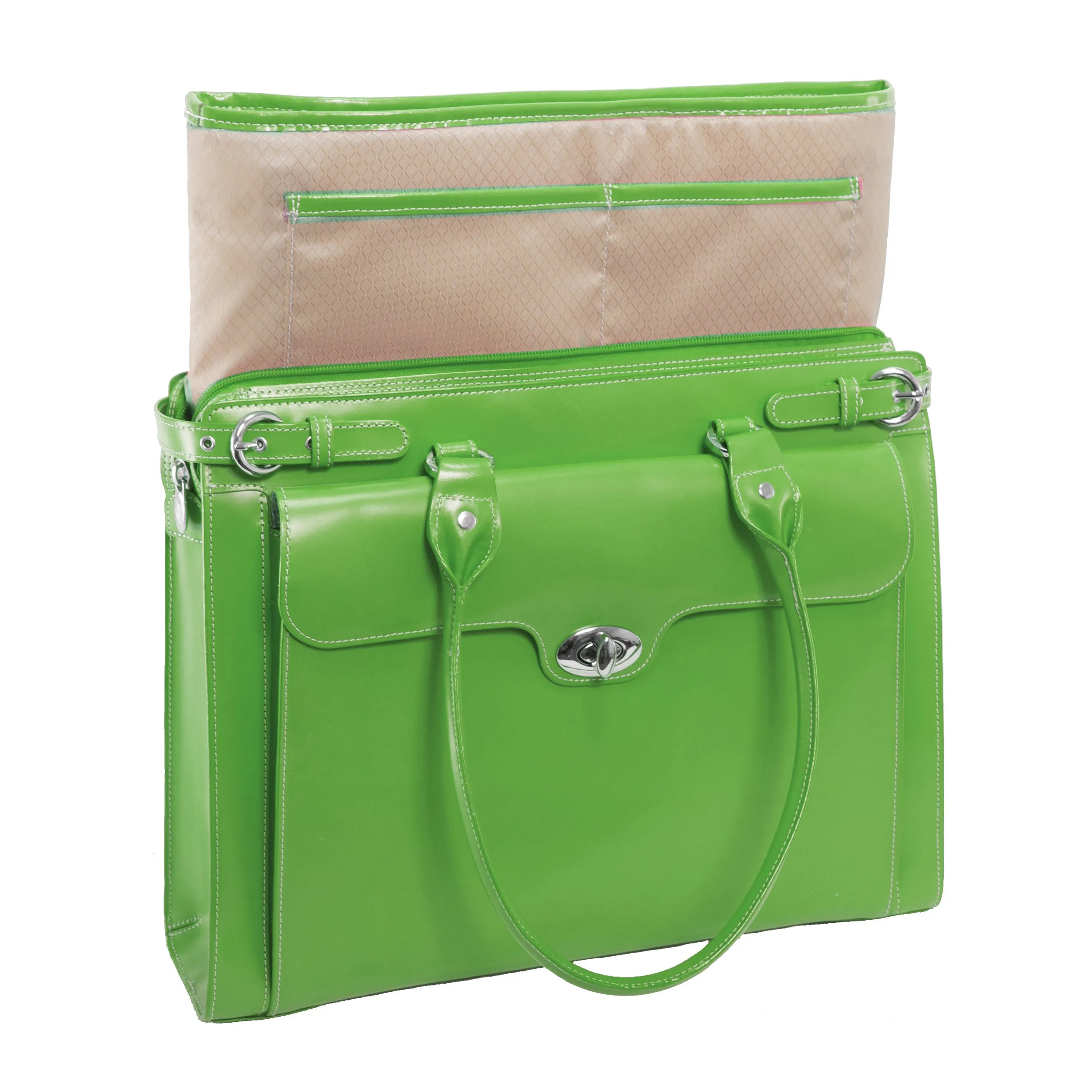 McKlein WINNETKA 15" Leather Laptop Briefcase