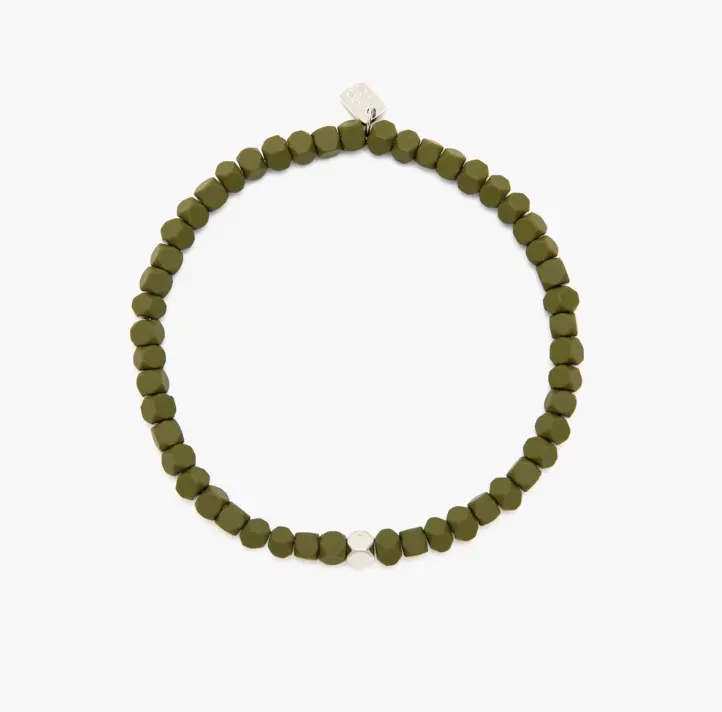 Mens Puravida Coated Hematite Stretch bracelet