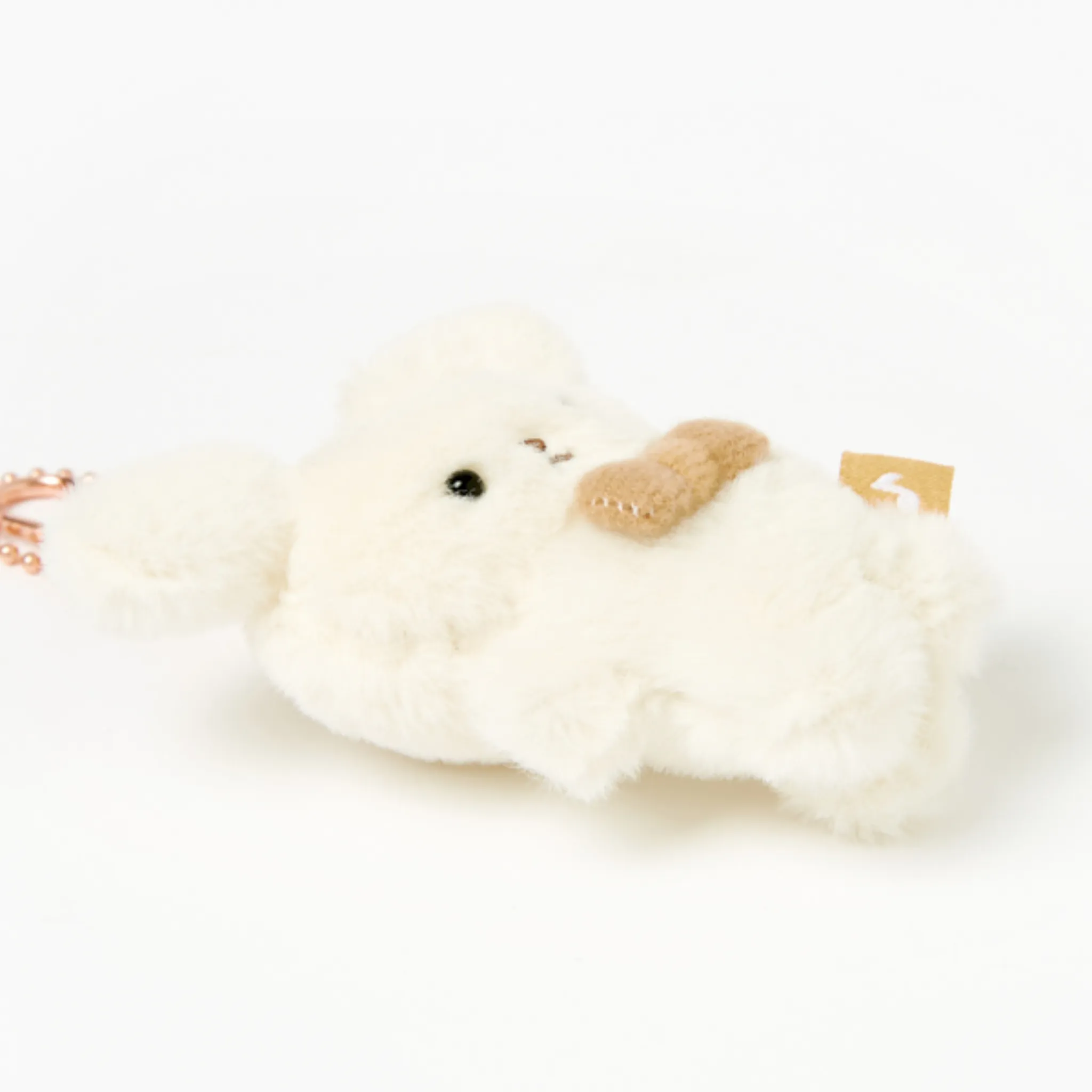 Mini Keyring Ribbon Puppy Ivory